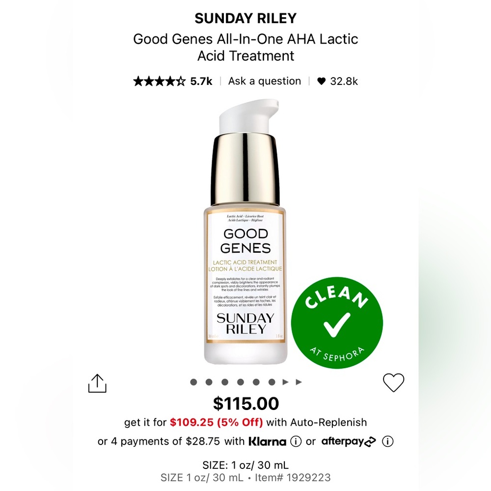 Sunday Riley Good Genes Lactic Acid Treatment 30ml